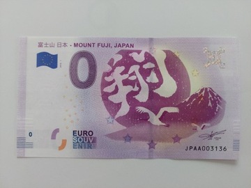 Banknot 0 Euro 2018 Mount Fuji Japonia