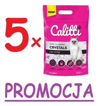 5x CALITTI CRYSTALS SILIKONOWY ŻWIREK DLA KOTA 19L