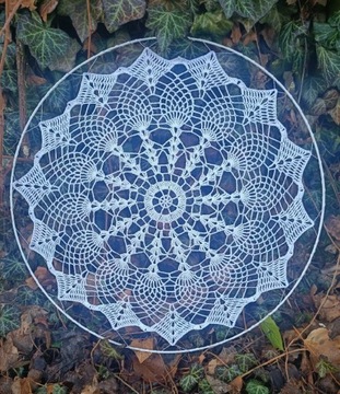 Mandala rozeta na szydełku  łapacz snów boho 45 cm