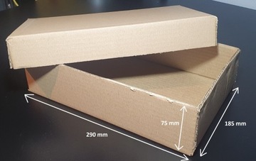 Pudełko kartonowe wieczkowe 290x185x75 mm 10szt.