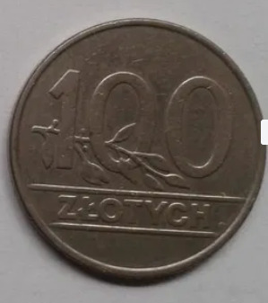 Moneta polska PRL obiegowa 100 zł złotych 1990 rok