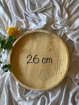 Ekologiczne talerze z liści palmowych,26 cm,10 szt