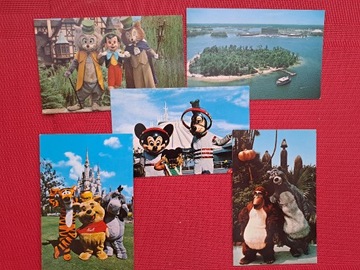 Pocztówki lata 70 z USA Disneyland UNIKATY