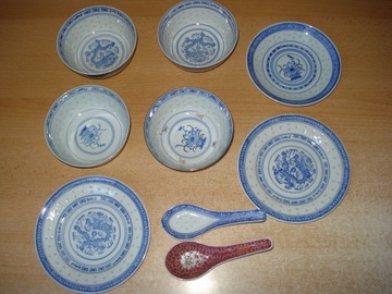 Chińska porcelana 9 elementów