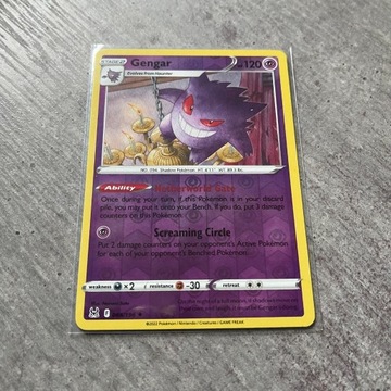 Karta Pokemon Gengar Reverse Holo 066 LOR