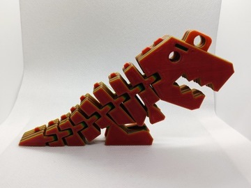 3+1 Dino flexi 18cm 3D tęczowy