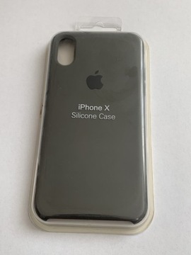 Plecki Apple silicone Case IPhone X ciemny szary
