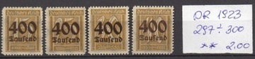Deutsches Reich Mi.297-300** 1923r.