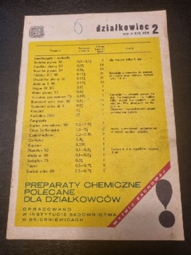 Działkowiec czasopismo 1970