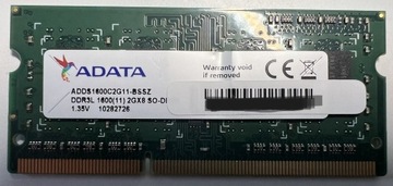 Pamięć ADATA 2GB DDR3L 1600 S0DIMM