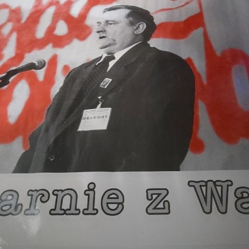 Plakat-Solidarnie z Wałęsą-L. Wałęsa K.S.W.1990r.