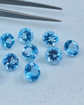 Naturalny Topaz Sky Blue 4 mm