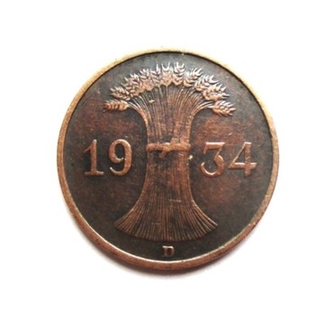 1 Pfennig 1934 r. D.  Niemcy
