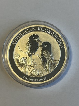 1$ AUSTRALIA 2013 PTAK KOOKABURRA SREBRO 999 UNCJA