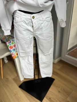 Białe jeansowe spodnie z dziurami GoldGarn Denim 2