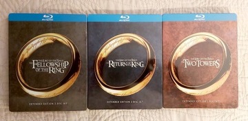 LORD OF THE RINGS 1-3 BLURAY STEELBOOK PL EXTENDED