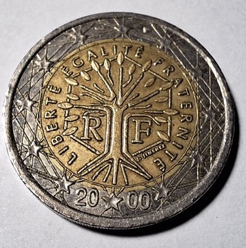Moneta 2 Euro 2000 Francja Liberte Egalite 