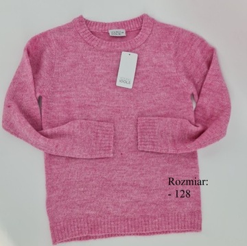 Różowy sweterek, r. 128