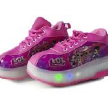 Nowe Buty Wrotki  LOL Led świecące r.28-36 róż