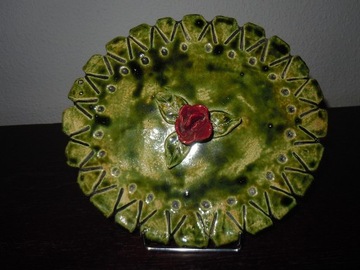 Ozdobny wyrób ceramiczny  ręcznie wykonany