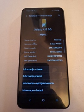 Smartfon Samsung Galaxy A13 5G czarny telefon 