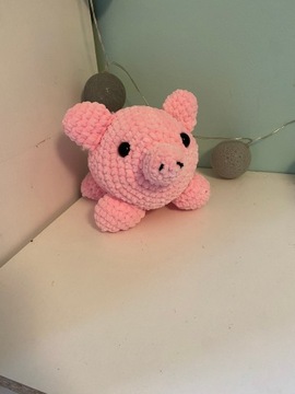 Maskotka Pluszak Świnka Amigurumi Handmade