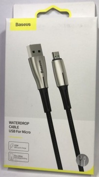  Kabel BASEUS USB MicroUSB 20W 480Mbps 50cm SZYBKI