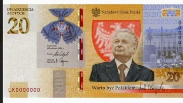 20 zł Lech Kaczyński NBP