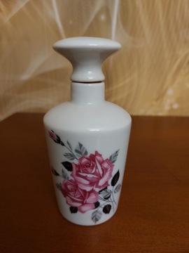 Limoges Francja porcelana butelka flakonik motyw róży