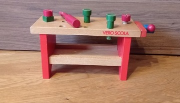 Vero scola drewniana zabawka vintage warsztat
