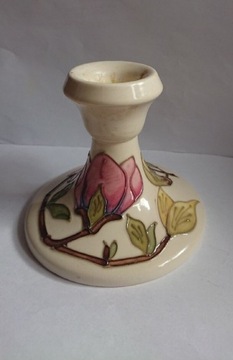 Moorcroft swiecznik magnolie sygnowany ceramika