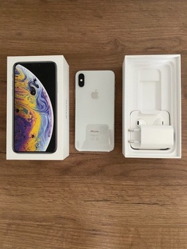 Iphone XS 64 GB SILVER, stan idealny, komplet