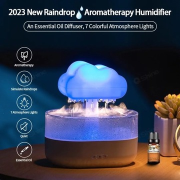 Nawilżacz chmura deszczowa RGB + aromaterapia