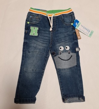 NOWE Spodnie jeansowe chłopięce r.86 
