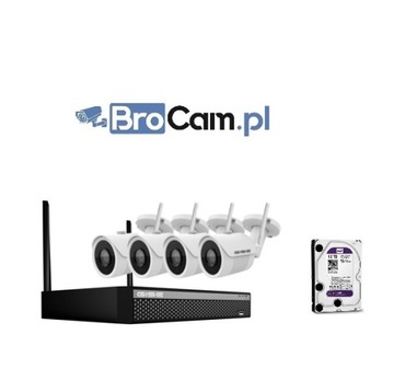 Zestaw 4 kamer (4-16) 2mpx FullHD Monitoring domu 