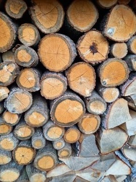 drewno do kominka dąb sezonow. suchy gotowy do pal