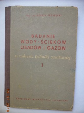 Badanie wody, ścieków, osadów i gazów - I - 1954 r