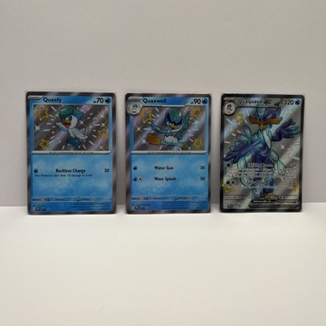 Karty Pokemon TCG Quaxly Quaxwell Quaquaval ex