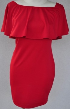 Czerwona sukienka hiszpanka mini Wassyl