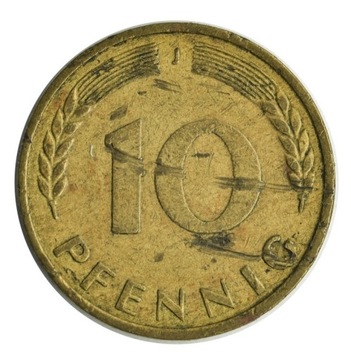 10 fenigów rok 1950