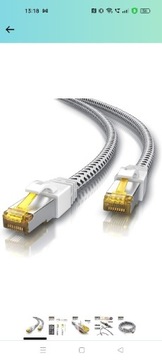 Kabel ethernet sieciowy biały 5 metrów primewire 