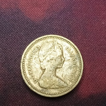 One Pound Elizabeth II 1983 kolekcjonerska 