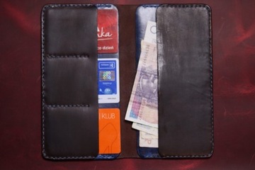 Skórzany portfel męski. Ręcznie robiony