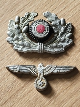 Emblematy oryginalne Wehrmacht na czapkę oficerską