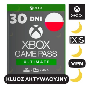 XBOX GAME PASS ULTIMATE 1 MIESIĄC 30 DNI KOD KLUCZ