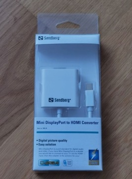 Adapter przejsciowka miniDP - HDMI Sandberg Apple