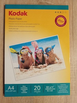 Papier Fotograficzny KODAK 180g A4 20 arkuszy Poły