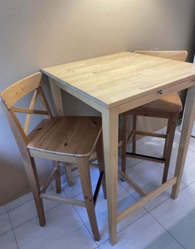 Zestaw barowy Ingolf IKEA stół i 2 krzesła