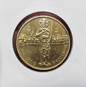 Moneta 2 zł 1000-lecie Wrocławia - 2000 rok