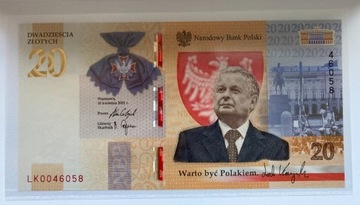 20 złotych - 2021. Lech Kaczyński.